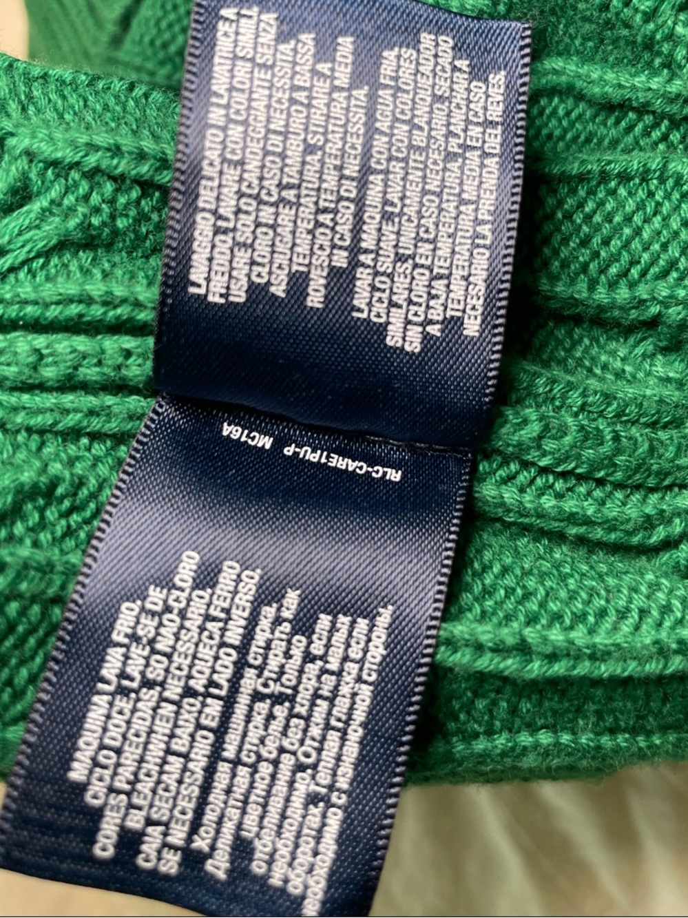 Polo by Ralph Lauren Emerald Green Cable-Knit Crewneck Sweater - Picture 9 of 10